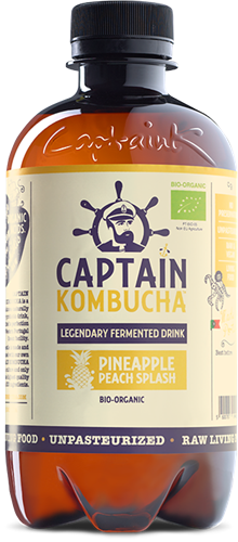 ORGANIC PINEAPPLE & PEACH KOMBUCHA 