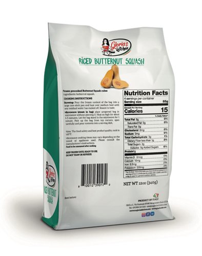 Frozen Veggies  - Glorias's Kitchen - Riced Butternut Squash 